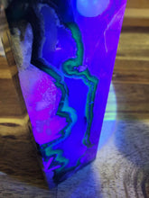 Load image into Gallery viewer, Fluorescent Fire Agate Obelisk (421g)