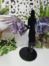 Load image into Gallery viewer, Dream Amethyst Angel/Skull Flame Wings