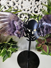 Load image into Gallery viewer, Dream Amethyst Angel/Skull Flame Wings