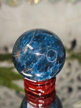 Load image into Gallery viewer, Flashy Blue Apatite Sphere