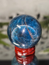 Load image into Gallery viewer, Flashy Blue Apatite Sphere
