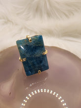 Load image into Gallery viewer, Blue Apatite Rectangular Ring