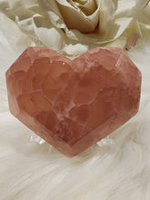 Load image into Gallery viewer, Rose Calcite Faceted Heart (124g)