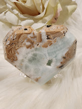 Load image into Gallery viewer, Caribbean Calcite Faceted Heart (138g)