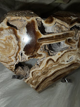 Load image into Gallery viewer, Chocolate Calcite Faceted Heart (96g)