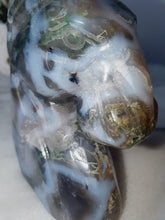 Load image into Gallery viewer, Moss Agate Horse Carving (611g)