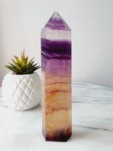 Load image into Gallery viewer, Pink Yellow Fluorite Tower (391g)