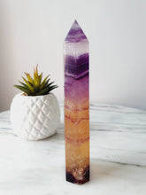 Load image into Gallery viewer, Pink Yellow Fluorite Tower (391g)