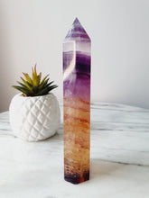 Load image into Gallery viewer, Pink Yellow Fluorite Tower (391g)
