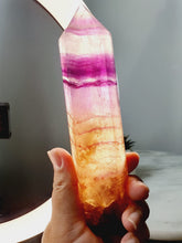 Load image into Gallery viewer, Pink Yellow Fluorite Tower (391g)