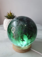 Load image into Gallery viewer, Dendritic Rainbow Fluorite Sphere