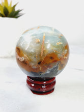 Load image into Gallery viewer, Amazonite Sphere With Pyrite inclusion