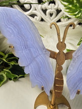 Load image into Gallery viewer, Blue Lace Agate Butterfly Wings

