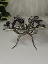 Load image into Gallery viewer, Black Tourmaline in Quartz Chipped Butterfly
