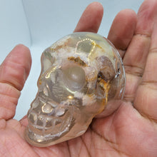 Load image into Gallery viewer, Flower Agate Skull Carving
