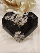 Load image into Gallery viewer, Snowflake Obsidian Faceted Heart
