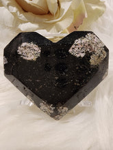 Load image into Gallery viewer, Snowflake Obsidian Faceted Heart
