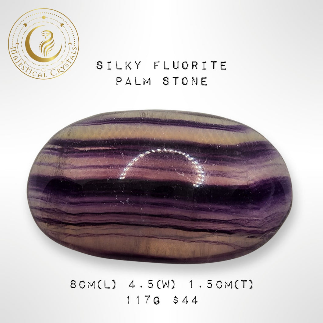 Silky Fluorite Palm Stone