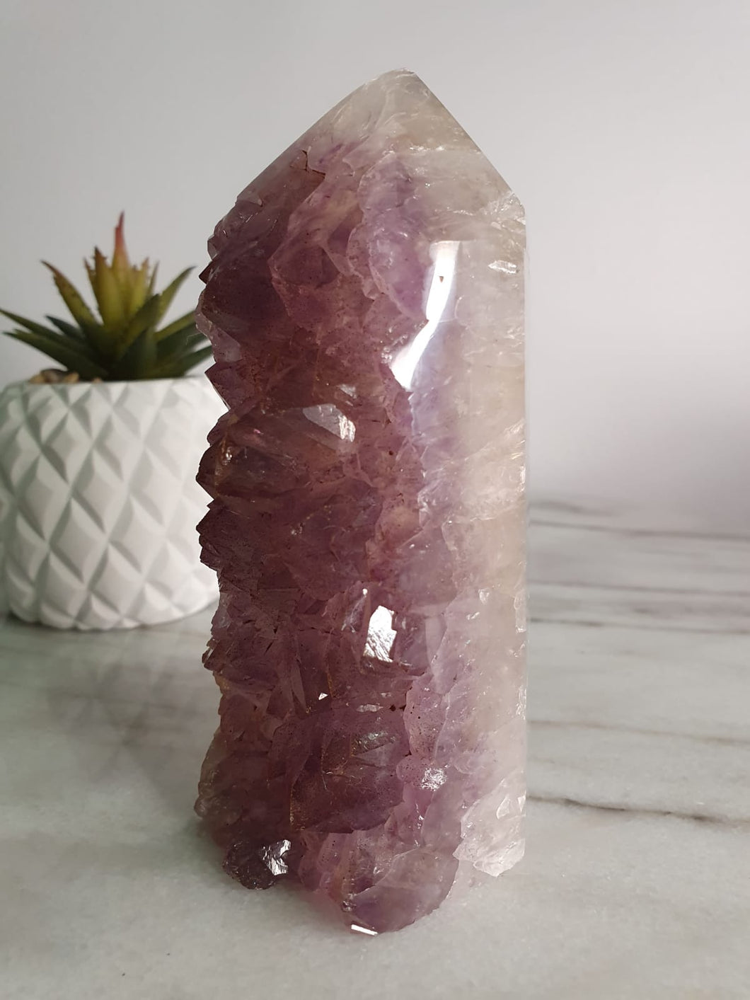 Brazilian Amethyst Cluster Point Tower
