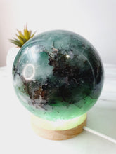Load image into Gallery viewer, Dendritic Rainbow Fluorite Sphere

