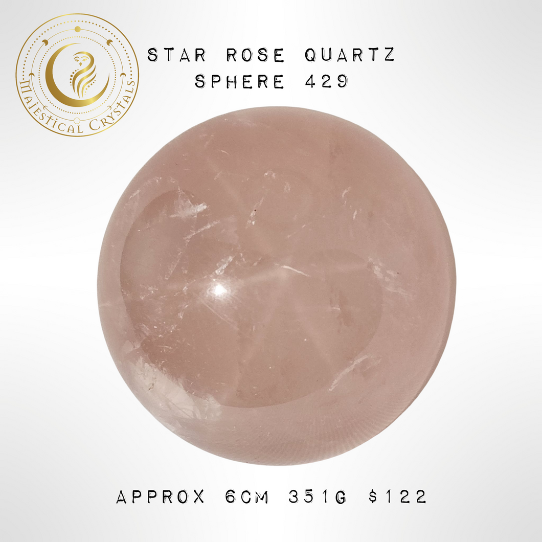 Star Rose Quartz Sphere 429
