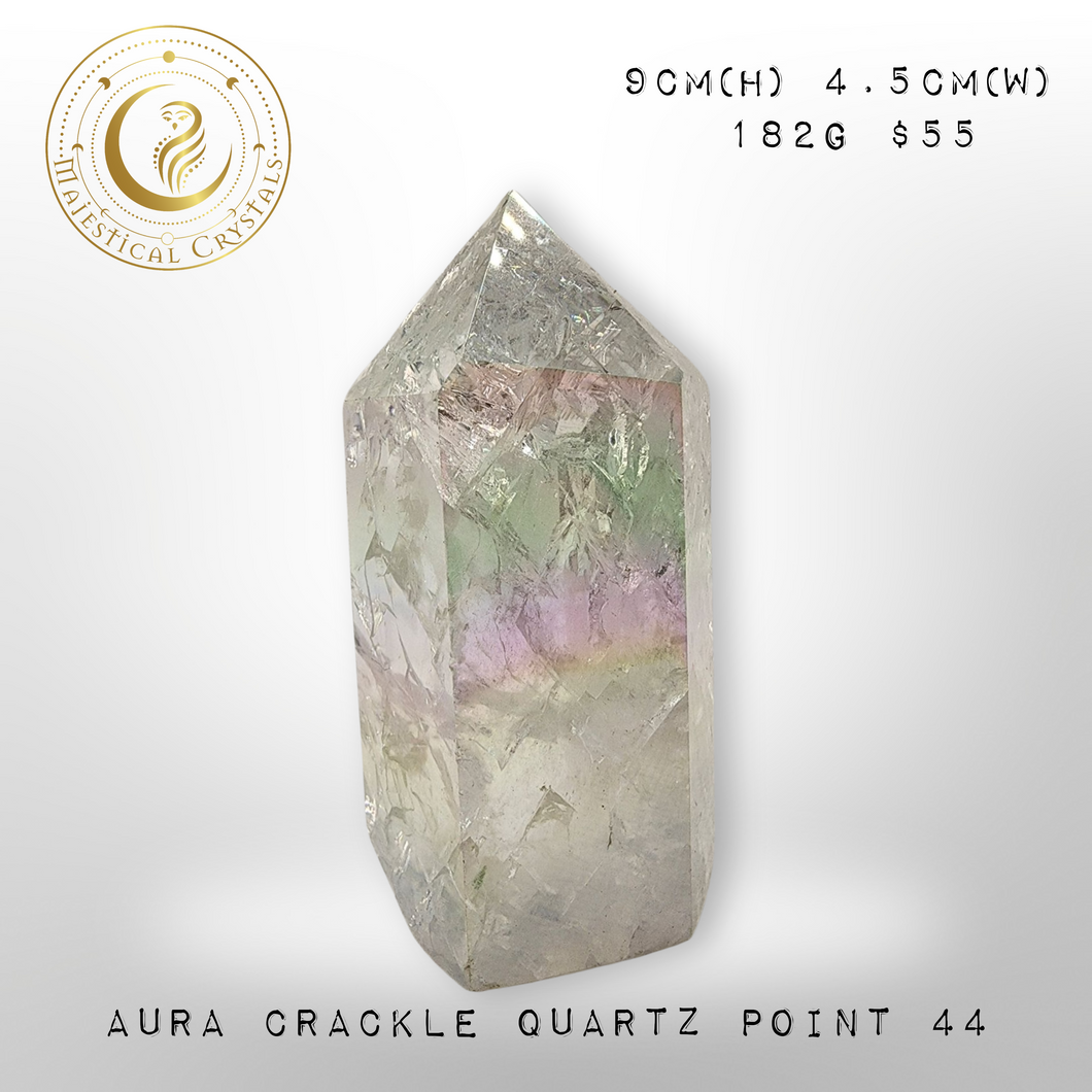 Angel Aura Crackle Quartz Point