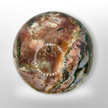Load image into Gallery viewer, Ocean Jasper Sphere with Pyrite Inclusions
