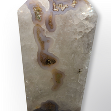 Load image into Gallery viewer, Moss Agate Tower with Cave* (#19)
