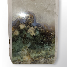 Load image into Gallery viewer, Moss Agate Tower with a cave 19
