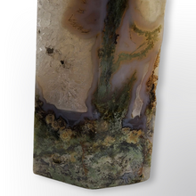 Load image into Gallery viewer, Moss Agate Tower with a cave 19
